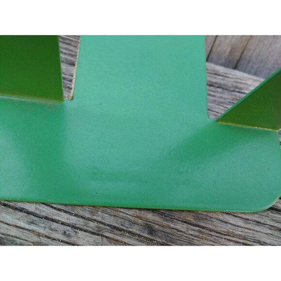3 Mid Century Modern Bookends: Industrial Style Green Bookend Trio, Office Decor - Picture 6 of 10